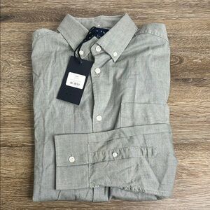 Five Four Men’s Long Sleeve Button-Down Shirt | Gray | Size Medium | NWT